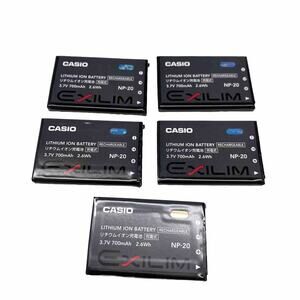LOT OF 5 Genuine Casio NP-20 Lithium Rechargeable Battery